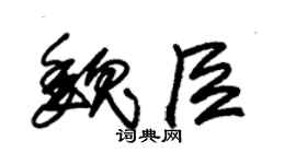 朱锡荣魏臣草书个性签名怎么写