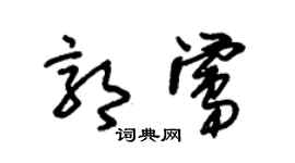 朱锡荣郭莺草书个性签名怎么写