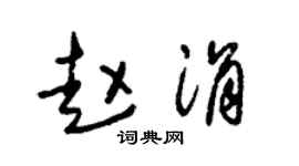 朱锡荣赵涓草书个性签名怎么写