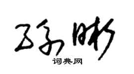 朱锡荣孙晰草书个性签名怎么写