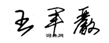 朱锡荣王军严草书个性签名怎么写