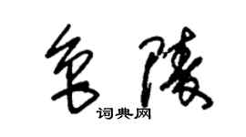 朱锡荣鲁陵草书个性签名怎么写