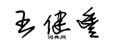 朱锡荣王健丰草书个性签名怎么写