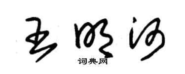 朱锡荣王明河草书个性签名怎么写