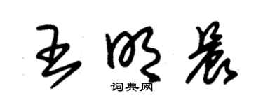 朱锡荣王明晨草书个性签名怎么写