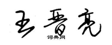 朱锡荣王晋亮草书个性签名怎么写