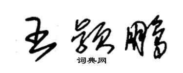 朱锡荣王颖鹏草书个性签名怎么写