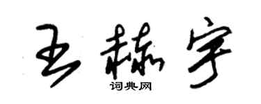 朱锡荣王赫宇草书个性签名怎么写