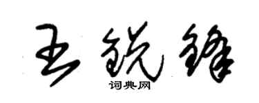 朱锡荣王锐锋草书个性签名怎么写