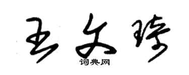 朱锡荣王文琦草书个性签名怎么写