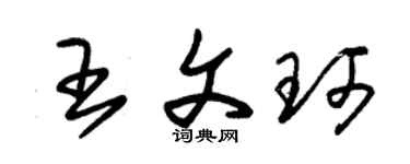 朱锡荣王文珂草书个性签名怎么写