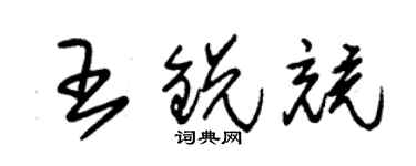 朱锡荣王锐竞草书个性签名怎么写