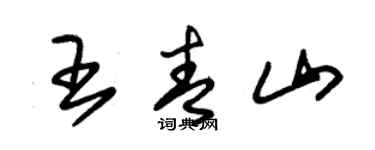 朱锡荣王青山草书个性签名怎么写