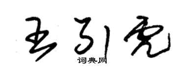 朱锡荣王引虎草书个性签名怎么写