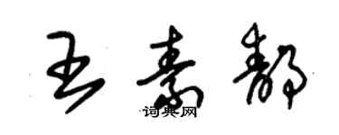 朱锡荣王素静草书个性签名怎么写