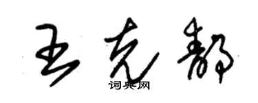 朱锡荣王克静草书个性签名怎么写