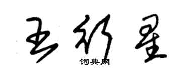 朱锡荣王行星草书个性签名怎么写