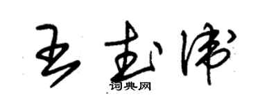 朱锡荣王武卫草书个性签名怎么写