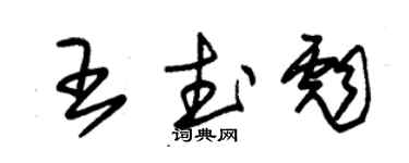 朱锡荣王武彪草书个性签名怎么写