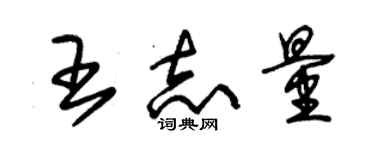 朱锡荣王志量草书个性签名怎么写