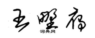 朱锡荣王野雁草书个性签名怎么写
