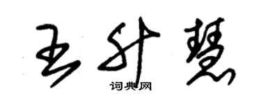 朱锡荣王升慧草书个性签名怎么写