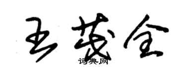 朱锡荣王茂全草书个性签名怎么写