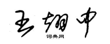 朱锡荣王翊中草书个性签名怎么写
