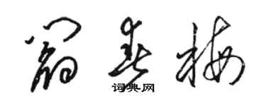 骆恒光阎春梅草书个性签名怎么写