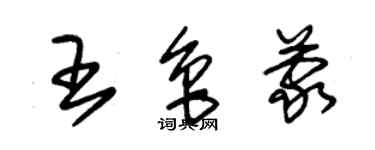 朱锡荣王鲁蒙草书个性签名怎么写