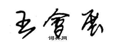 朱锡荣王会展草书个性签名怎么写