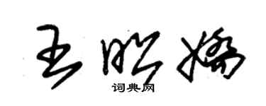 朱锡荣王昭娇草书个性签名怎么写