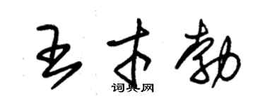 朱锡荣王才勃草书个性签名怎么写