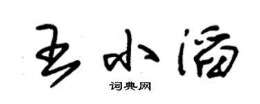 朱锡荣王小滔草书个性签名怎么写