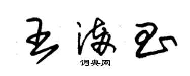 朱锡荣王满昌草书个性签名怎么写