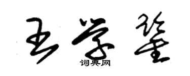 朱锡荣王学鉴草书个性签名怎么写