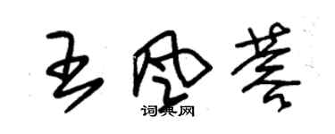 朱锡荣王风蓉草书个性签名怎么写