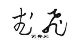 骆恒光武飞草书个性签名怎么写