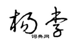 曾庆福杨李草书个性签名怎么写