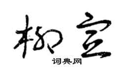 曾庆福柳宣草书个性签名怎么写