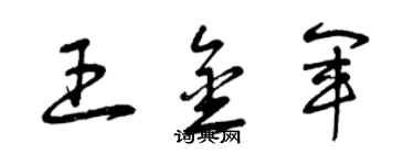 曾庆福王金军草书个性签名怎么写