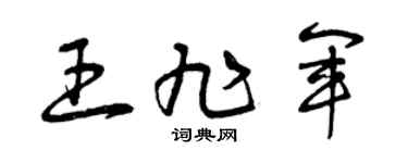 曾庆福王旭军草书个性签名怎么写
