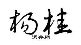 曾庆福杨桂草书个性签名怎么写