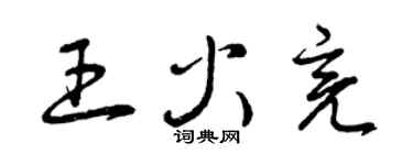 曾庆福王火亮草书个性签名怎么写