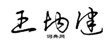 曾庆福王均健草书个性签名怎么写