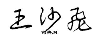 曾庆福王沙飞草书个性签名怎么写
