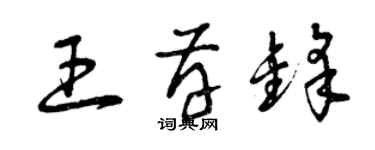 曾庆福王存锋草书个性签名怎么写