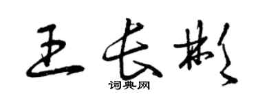 曾庆福王长彬草书个性签名怎么写