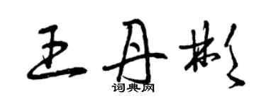 曾庆福王丹彬草书个性签名怎么写
