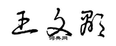 曾庆福王文显草书个性签名怎么写